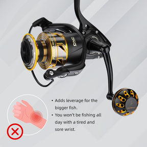 Plug&play Aluminum Power Handle for Penn Battle II&III - Gomexus