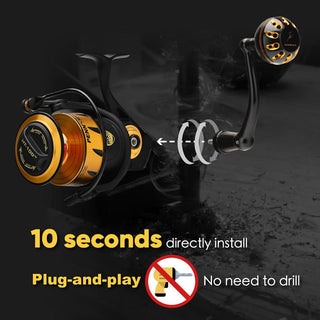 Plug&play Aluminum Power Handle for Penn Spinfisher VI&VII and Slammer III&IV - Gomexus