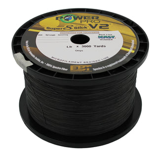 Super 8 Slick V2 3000yd Braided Line - ONYX - Power Pro