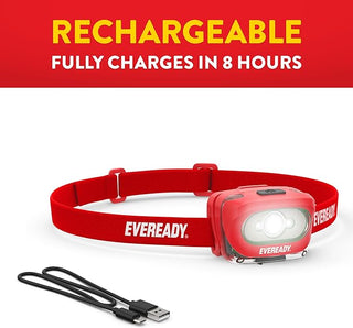 Eveready X200 LED Rechargeable Headlamps  Super Bright IPX4 Water Resistant Head Lights