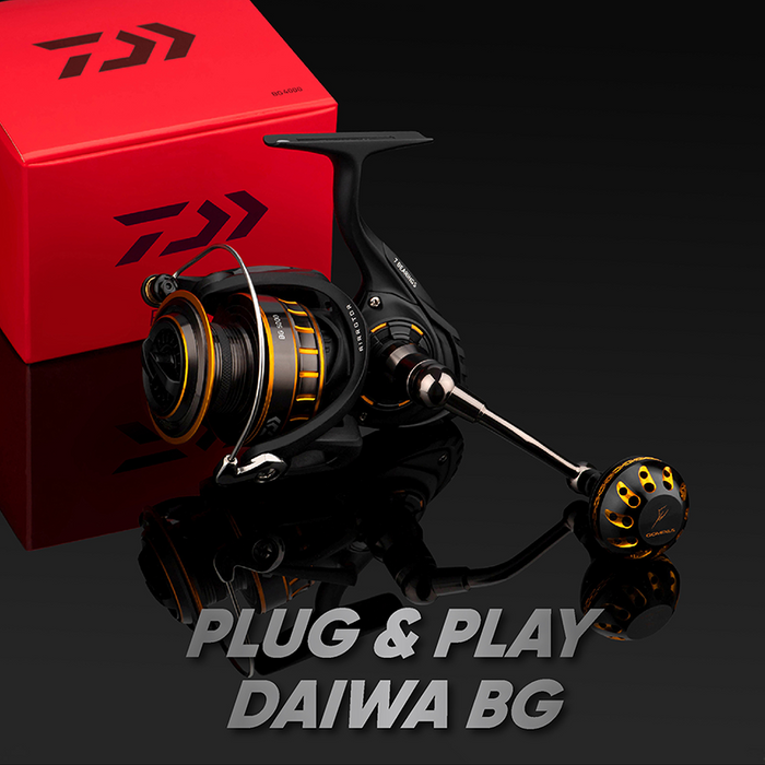Plug&Play Aluminum Power Handle For Daiwa BG Spinning Reel - Gomexus