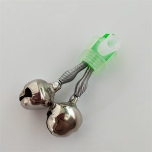 Double Ring Anti-Drop Sea Rod Fishing Clip Luminous Casting Rod Alarm with Bulk Iron Rivet Spiral Bell for Sea Fishing