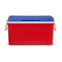 Igloo 48 QT Laguna Hard Sided Ice Chest Cooler, Red White & Blue