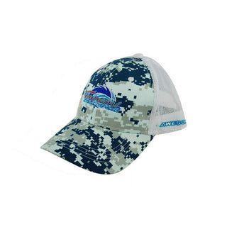 Tsunami Fishing Trucker Hat with Mesh Back, Blue Camo