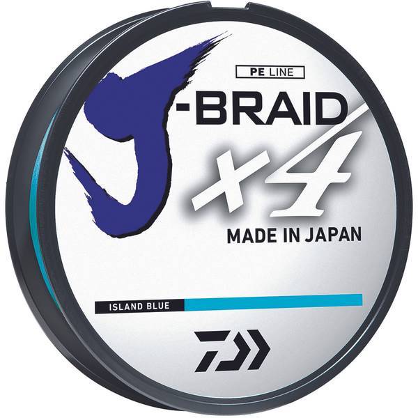 Daiwa J-Braid X4 Island Blue Braided Line 300 Yards 50 lbs