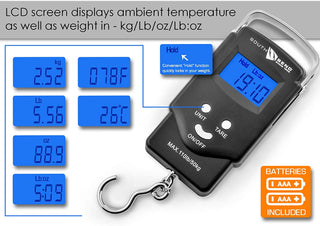 Digital Hanging Fishing Scale & Tape Measure - South Bend