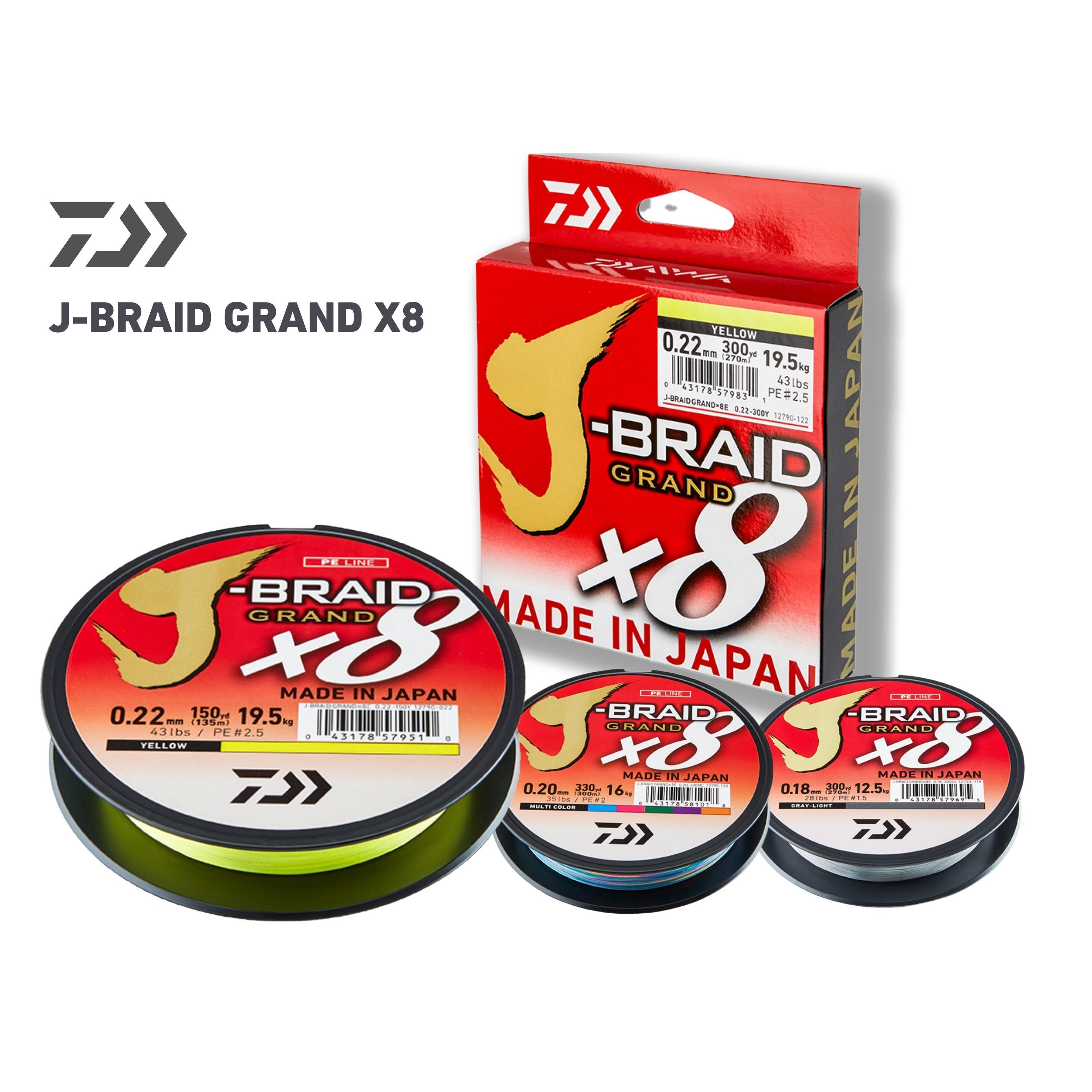 J-Braid x8 Grand Braided Line 40lb 300yd - DAIWA 043178577684