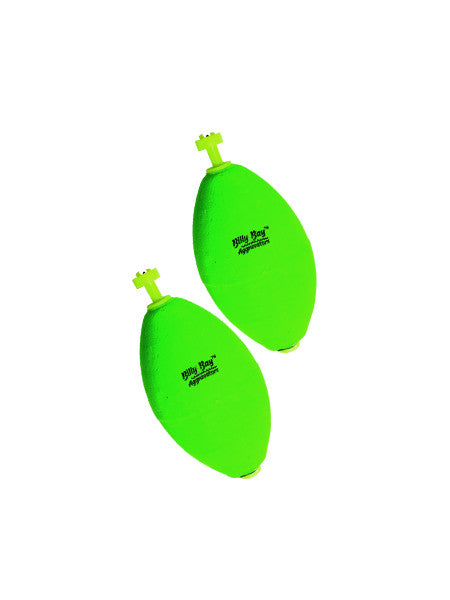 Rattle Weighted Snap On Green Oval Float 2 in