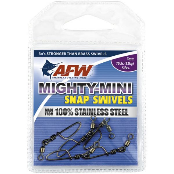 Mighty-Mini Stainless Steel Snap Swivels - AFW 035926097759
