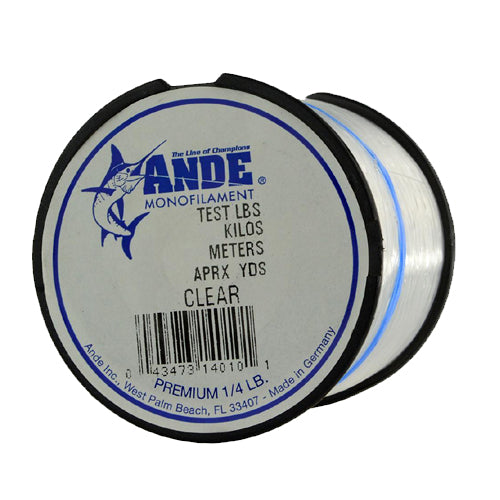60 lb mono fishing line Ande Premium Mono 1/4 lb Spool 60 lb 043473140606 – One Stop Marine