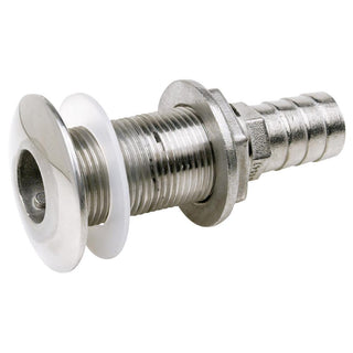 Stainless Thru Hull With Hose Barb - GEMLUX