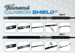 Tsunami Carbon Shield II Boat Rods