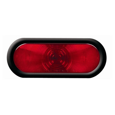Oval Red Taillte Light with Grommet - Optronics