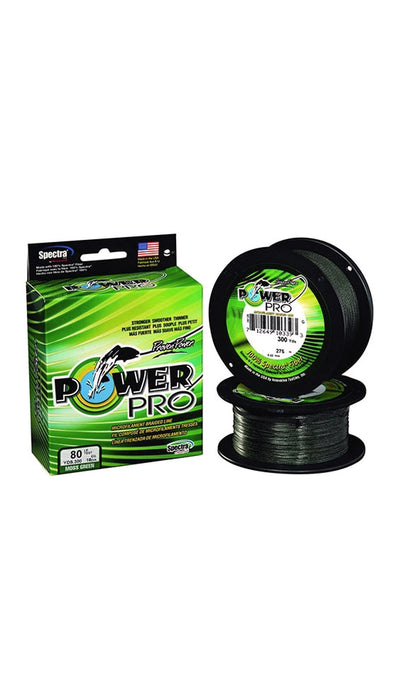 Power Pro Microfilament Braided Fishing Line - Moss Green 300yds