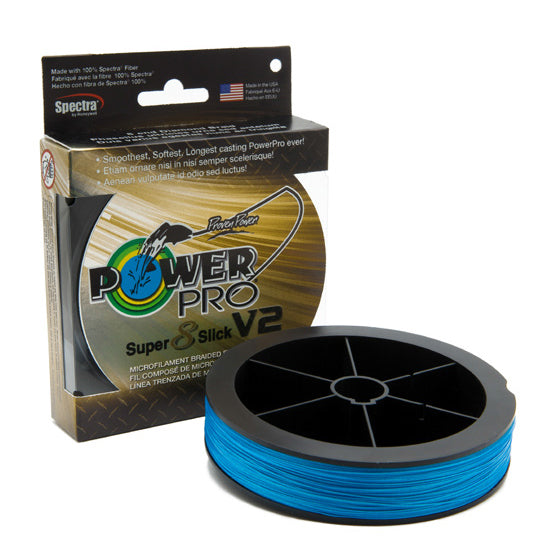 Super 8 Slick V2 150yd Braided Line - Blue - Power Pro