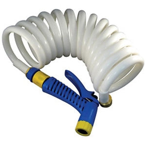 Non-Kinking Coiled Washdown Hose with Nozzle - Marpac